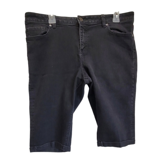 Soho Jeans New York & Co Denim Bermuda Shorts Sz 14 - Picture 1 of 7